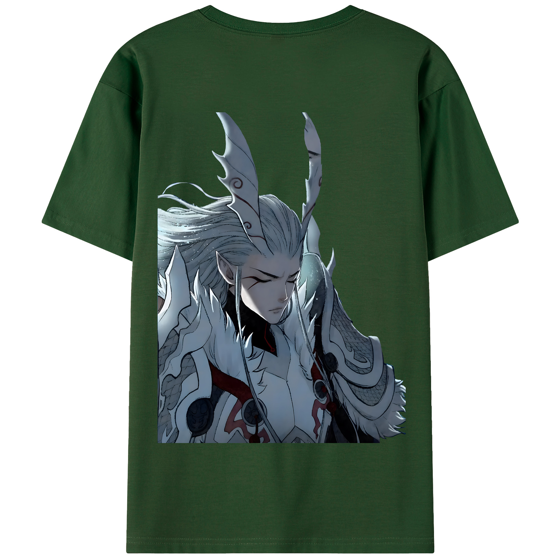 （画像用） Ne Zha 2 ナタ 魔童の大暴れ 綿100％半袖Tシャツ（背面プリント）